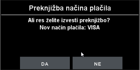 Preknjižba načina plačila