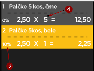 Urejanje odprtega računa