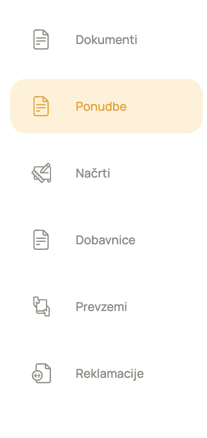 Stranska navigacija portala za kupce